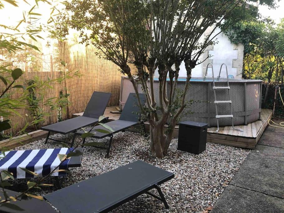 Maison A Arcachon Avec Piscine Hors-Sol Exterior photo
